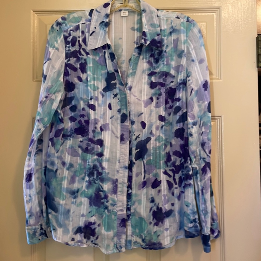 Coldwater Creek water color blouse